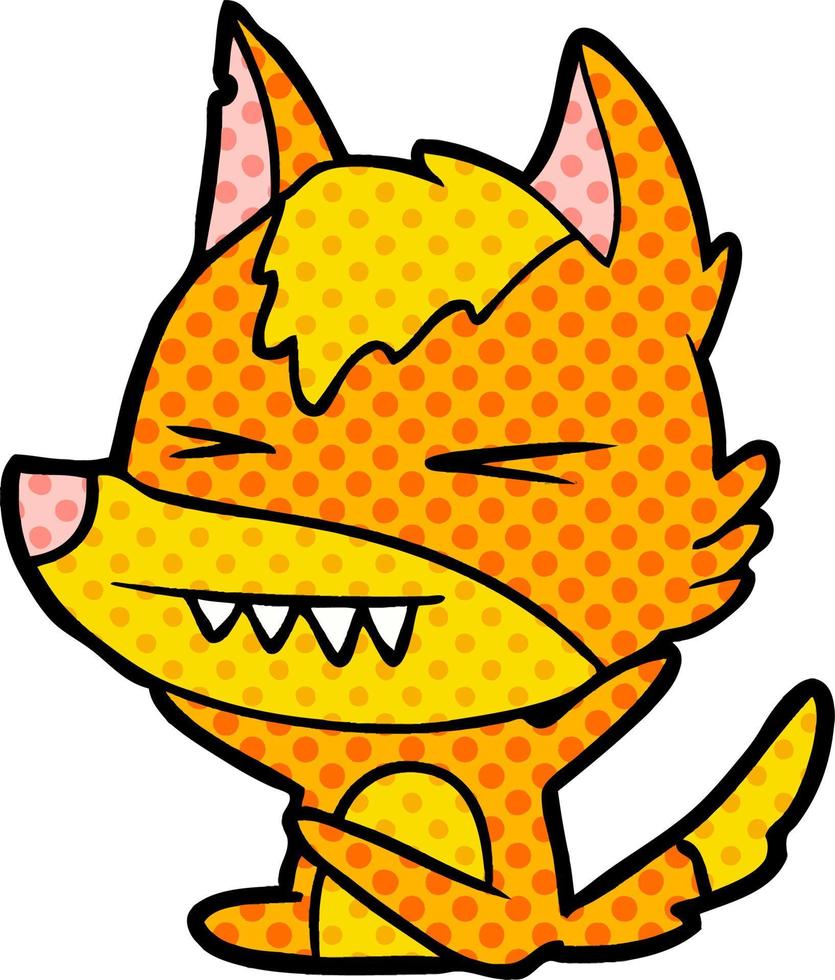 fox cartoon character vector