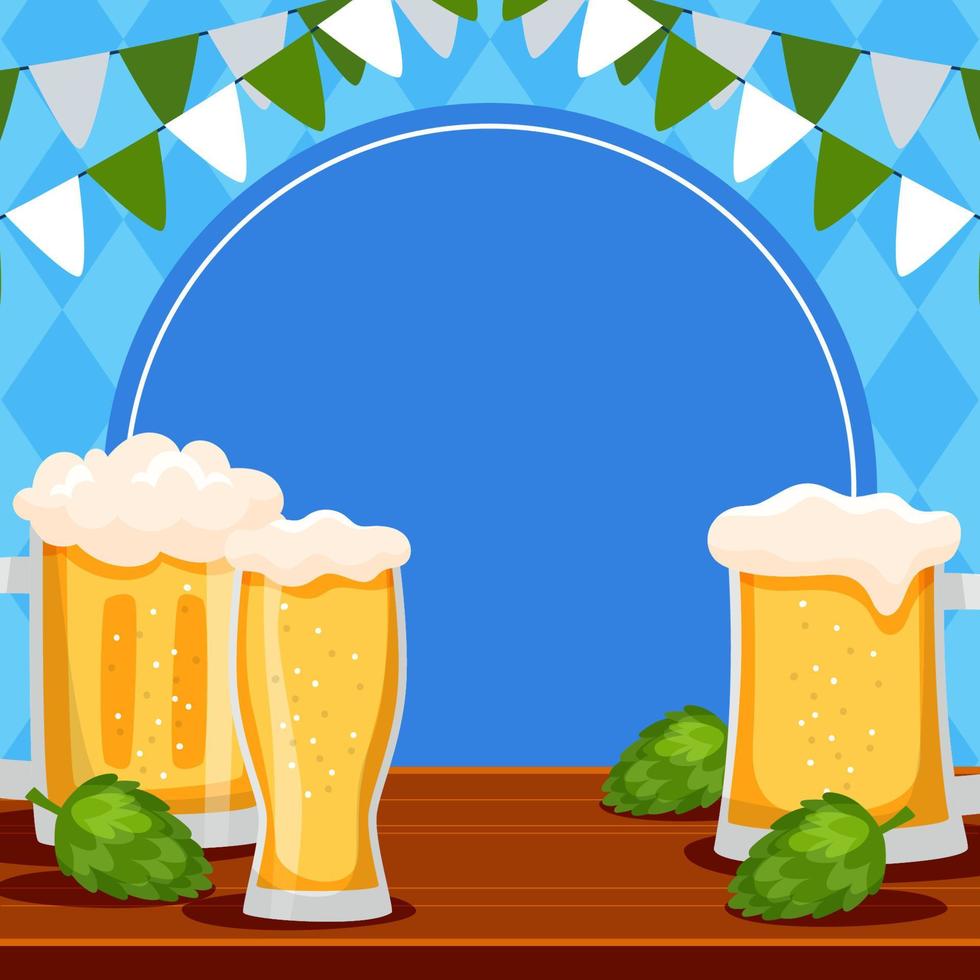 Oktoberfest Beer Background vector