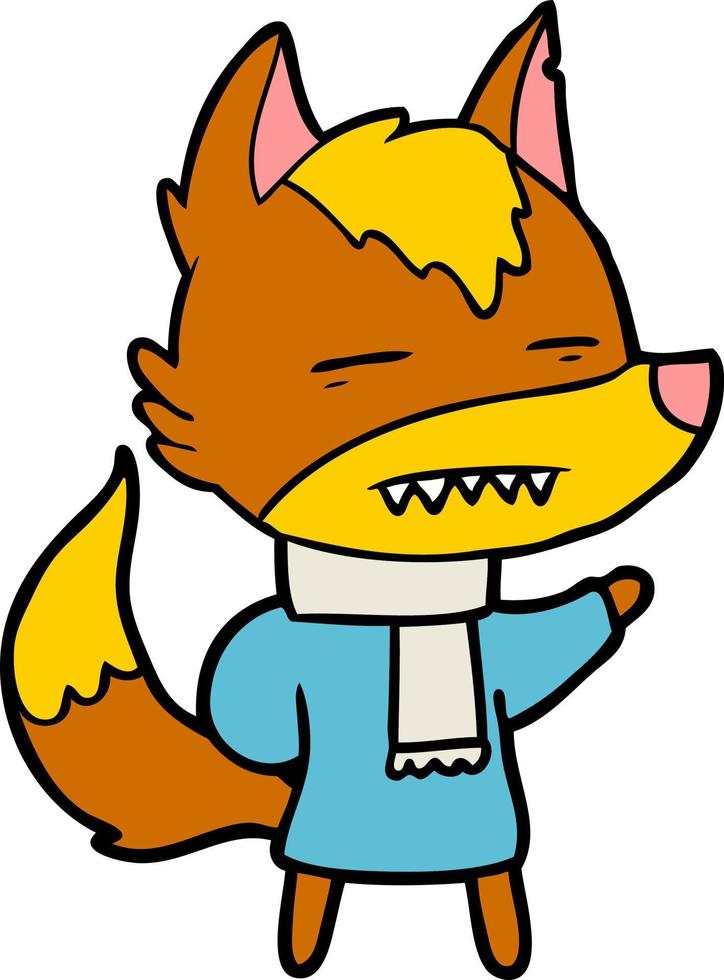 fox cartoon character vector