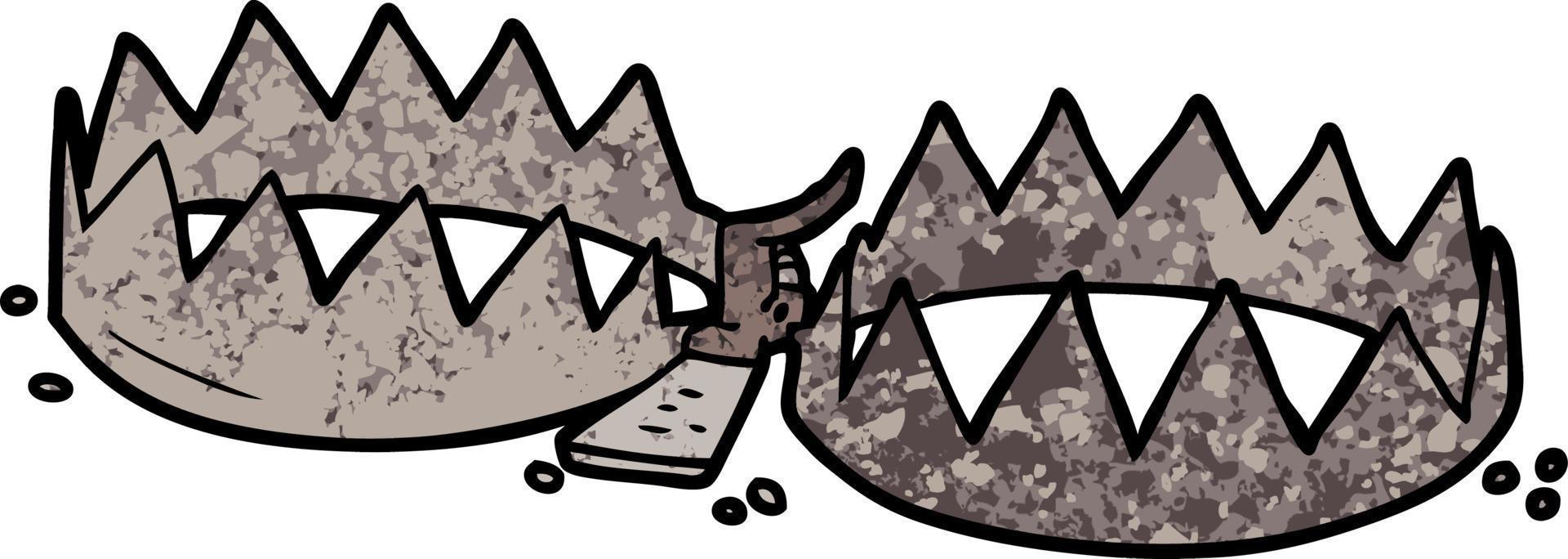 cartoon bear trap vector