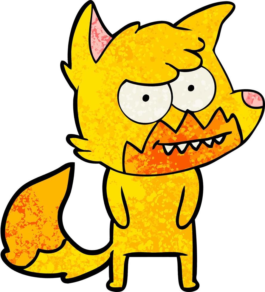 fox cartoon character vector