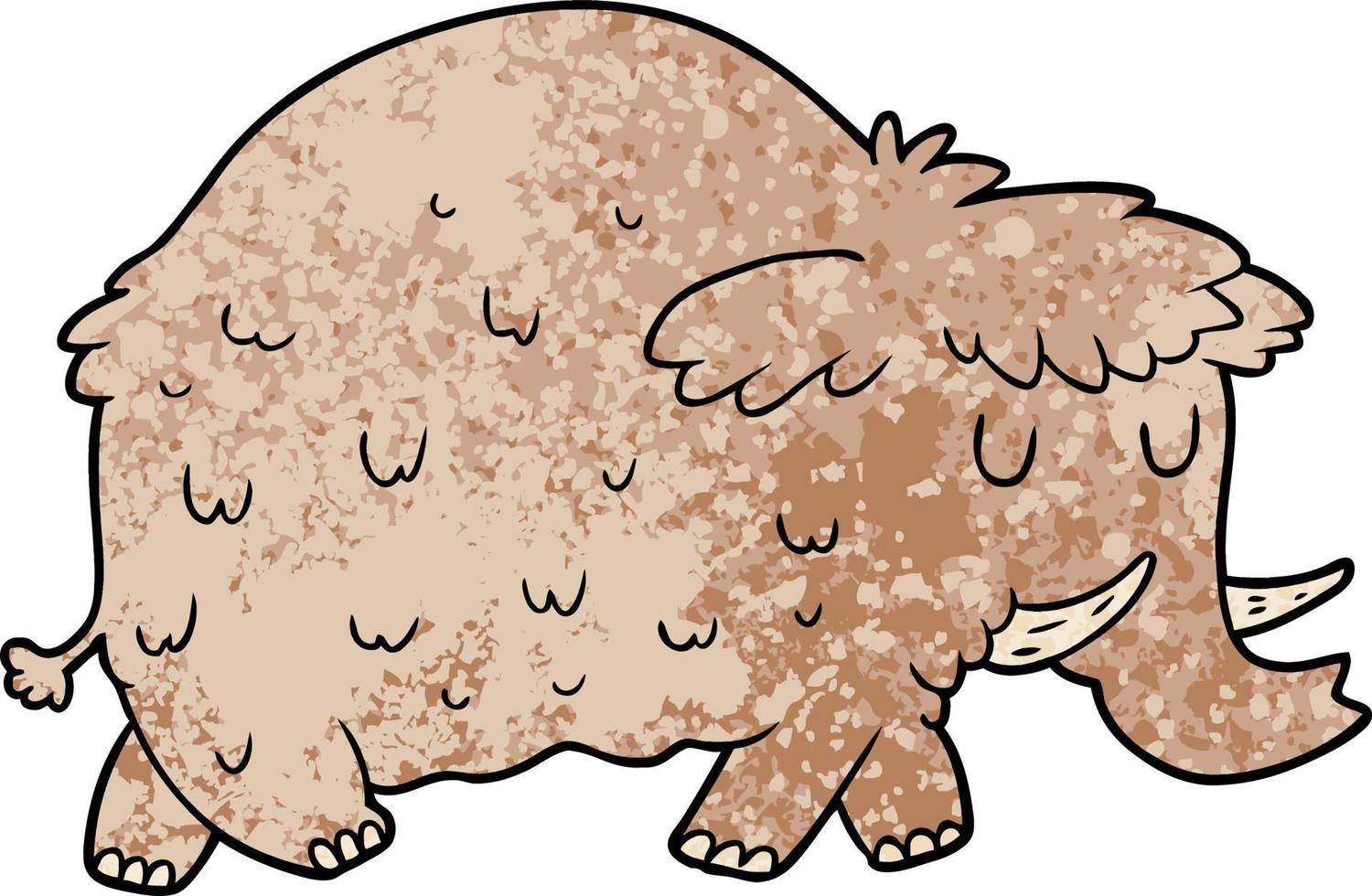 cartoon prehistoric mammoth vector