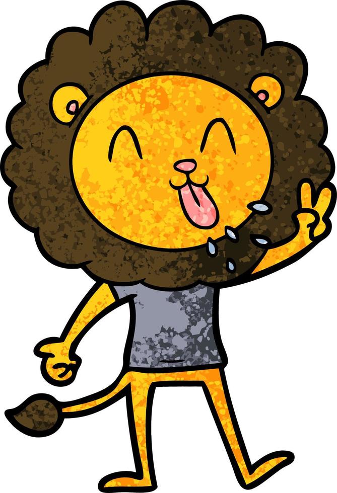happy cartoon lion vector