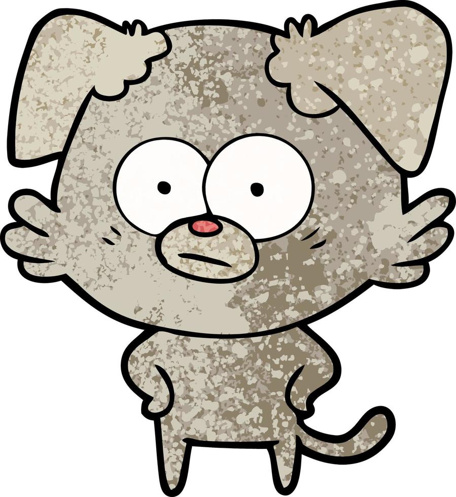 nervous dog cartoon vector