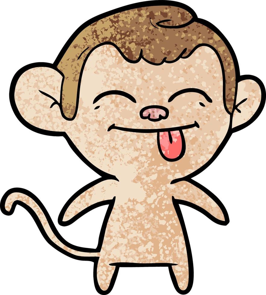 funny cartoon monkey vector