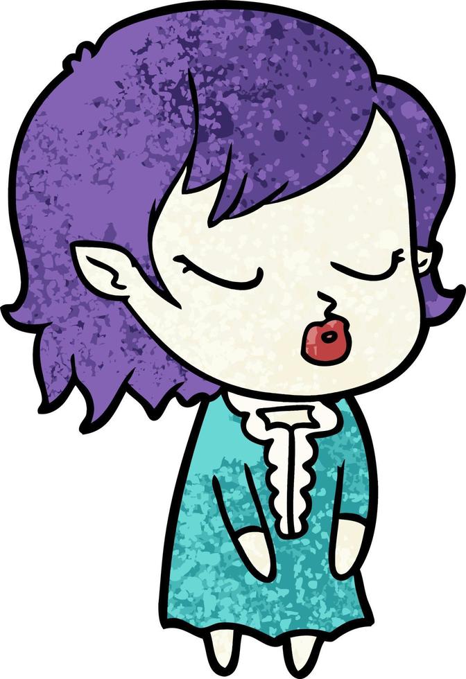 cute cartoon vampire girl vector