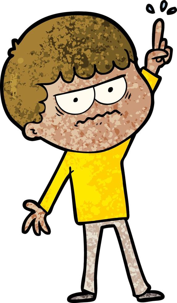 cartoon annoyed man vector