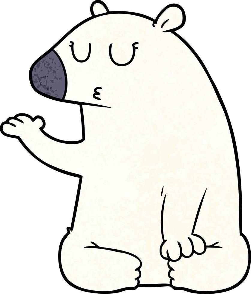 oso polar de dibujos animados vector