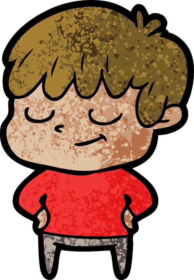 niño feliz de dibujos animados vector