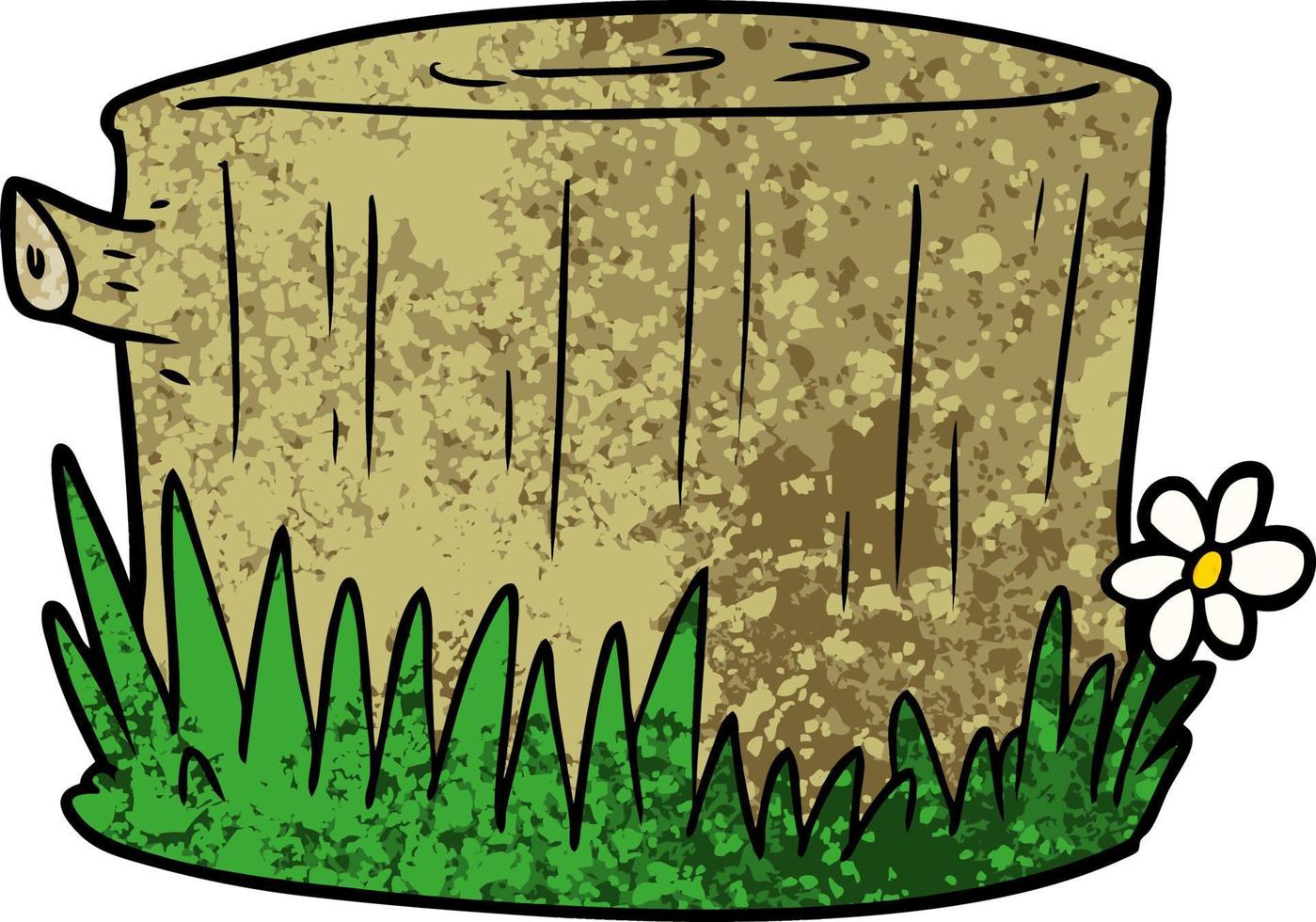 cartoon tree stump vector