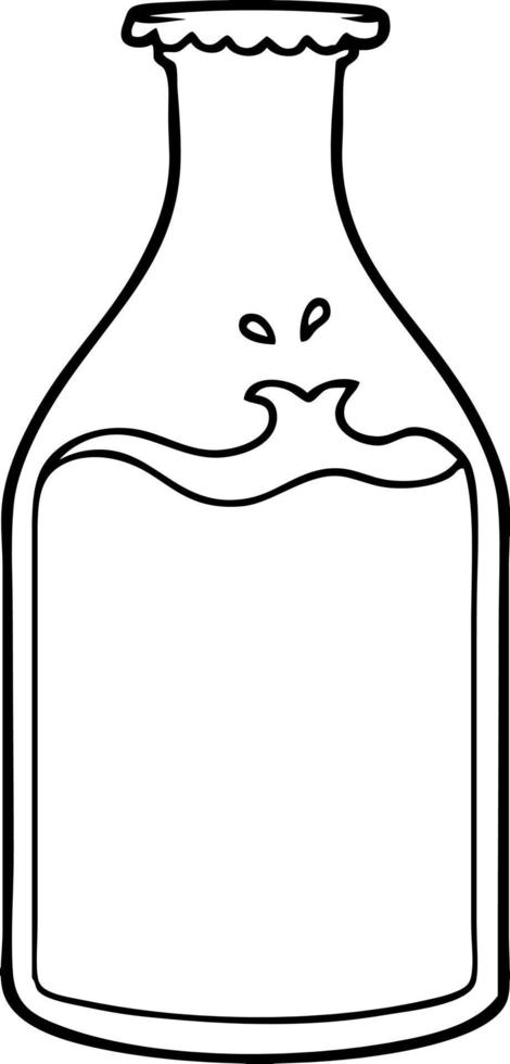 cartoon milk bottle vector