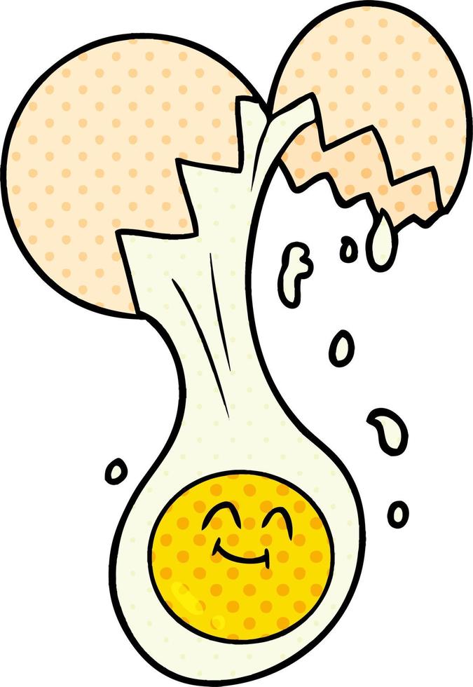 cartoon egg yolk vector