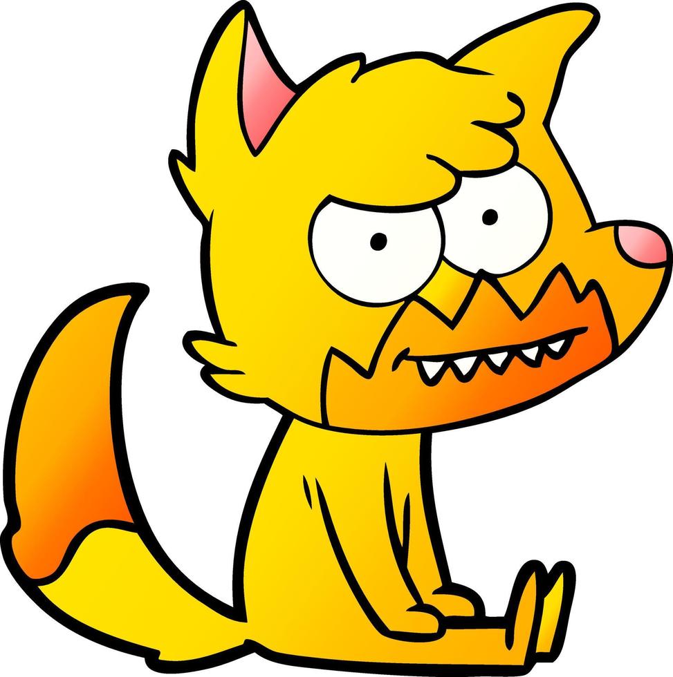 fox cartoon character vector