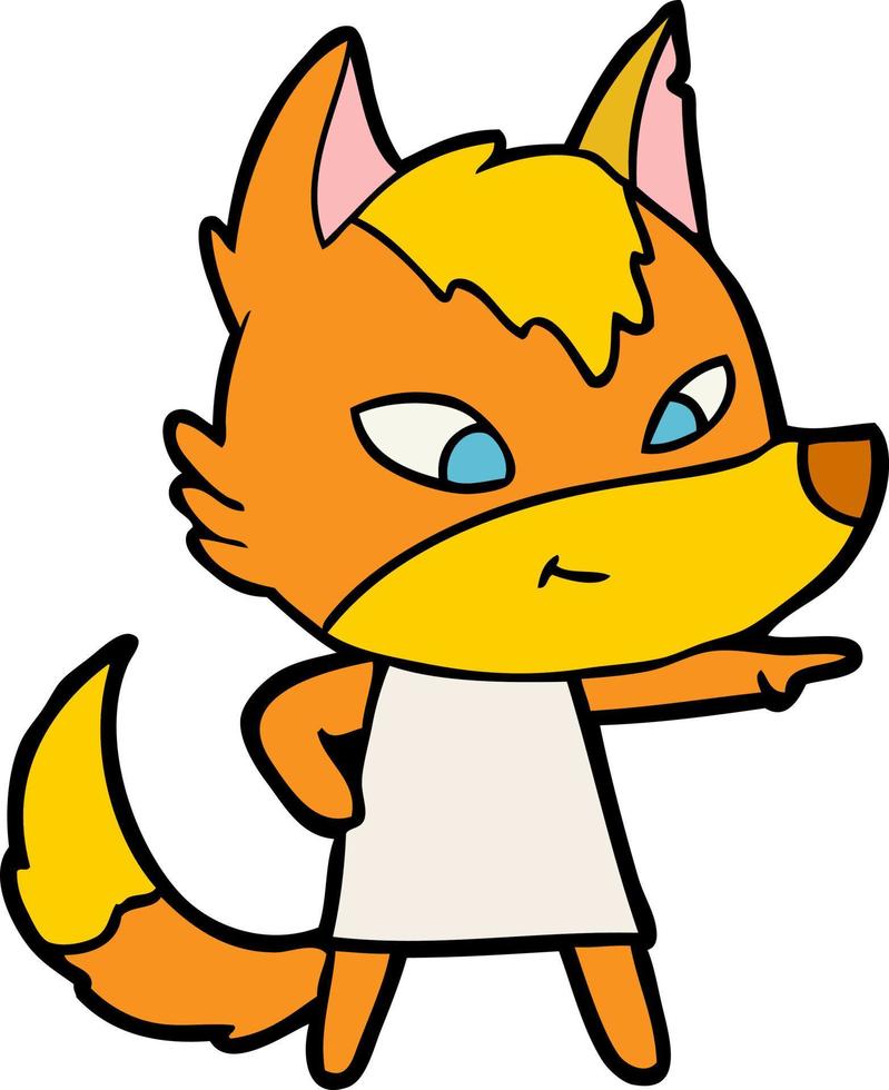 fox cartoon character vector