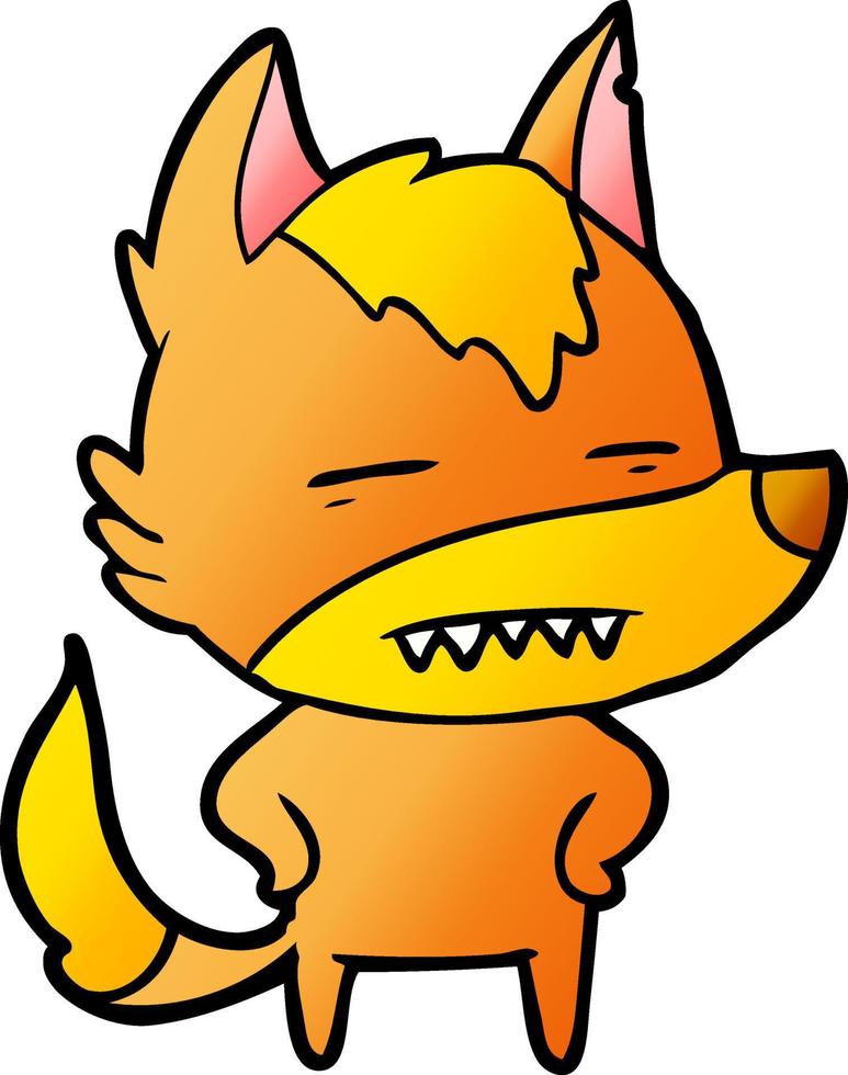 fox cartoon character vector