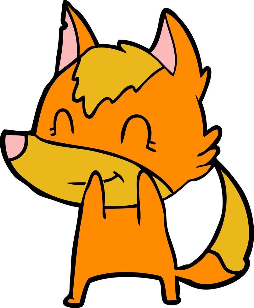 fox cartoon character vector