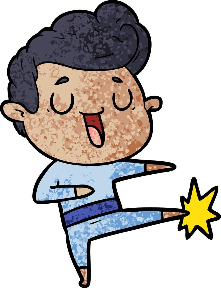 hombre feliz de dibujos animados vector