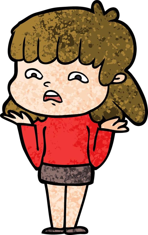 cartoon worried woman 12374307 Vector Art at Vecteezy