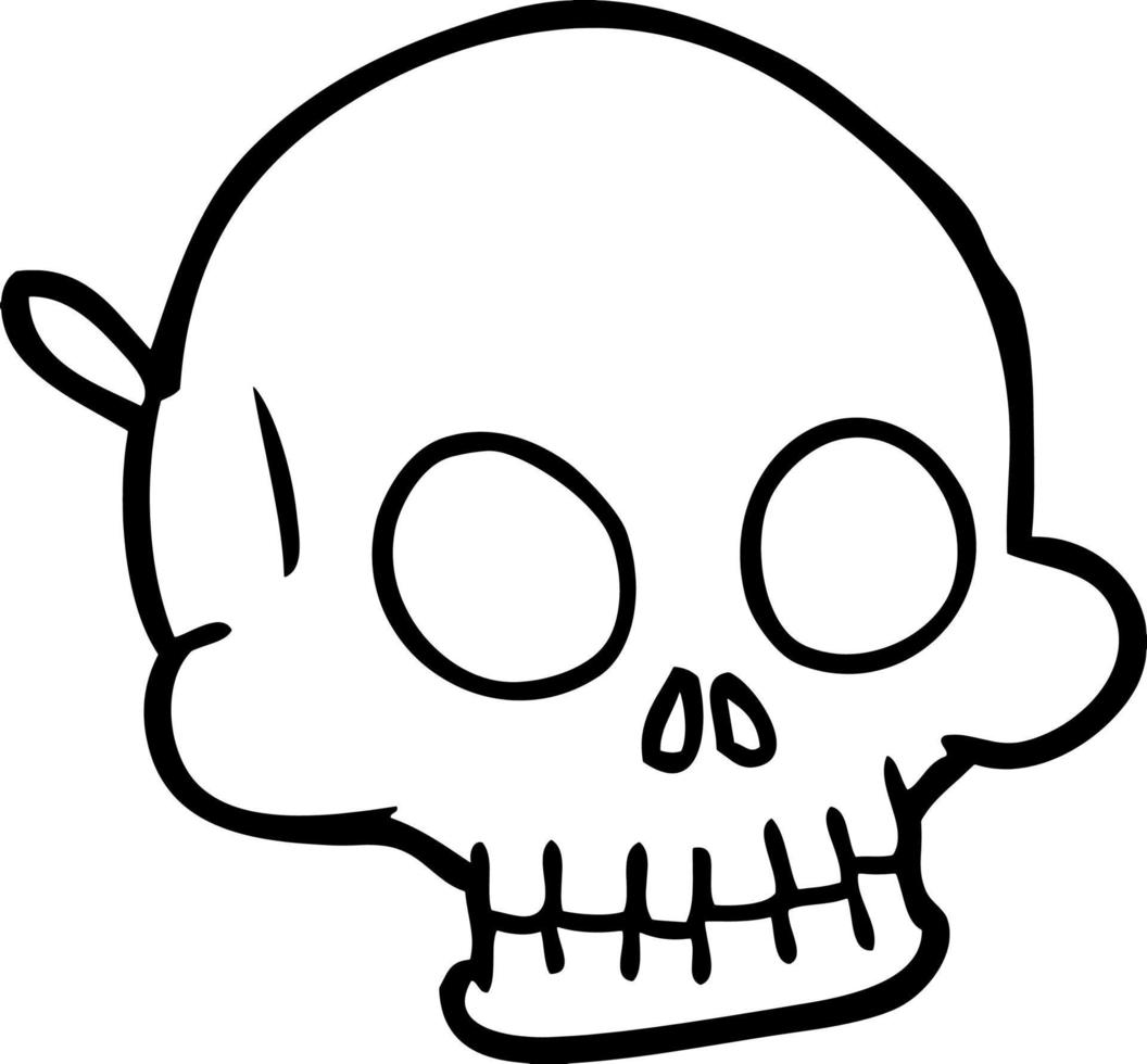 cartoon halloween skull mask vector