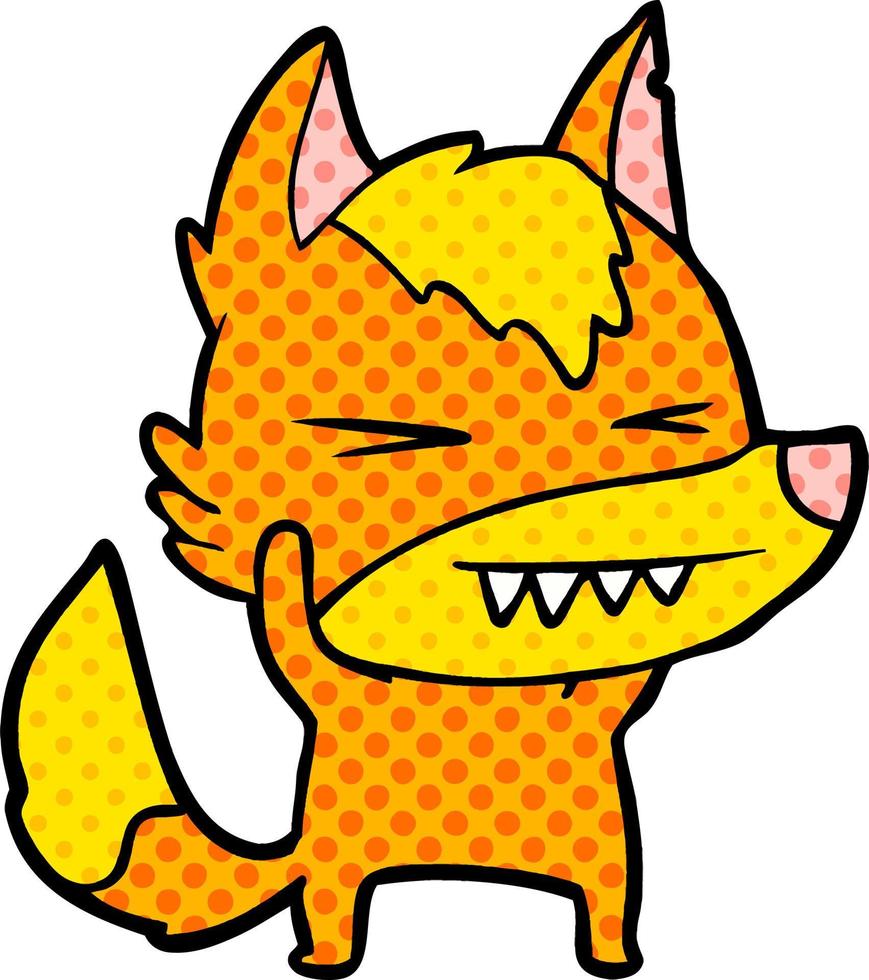 fox cartoon character vector