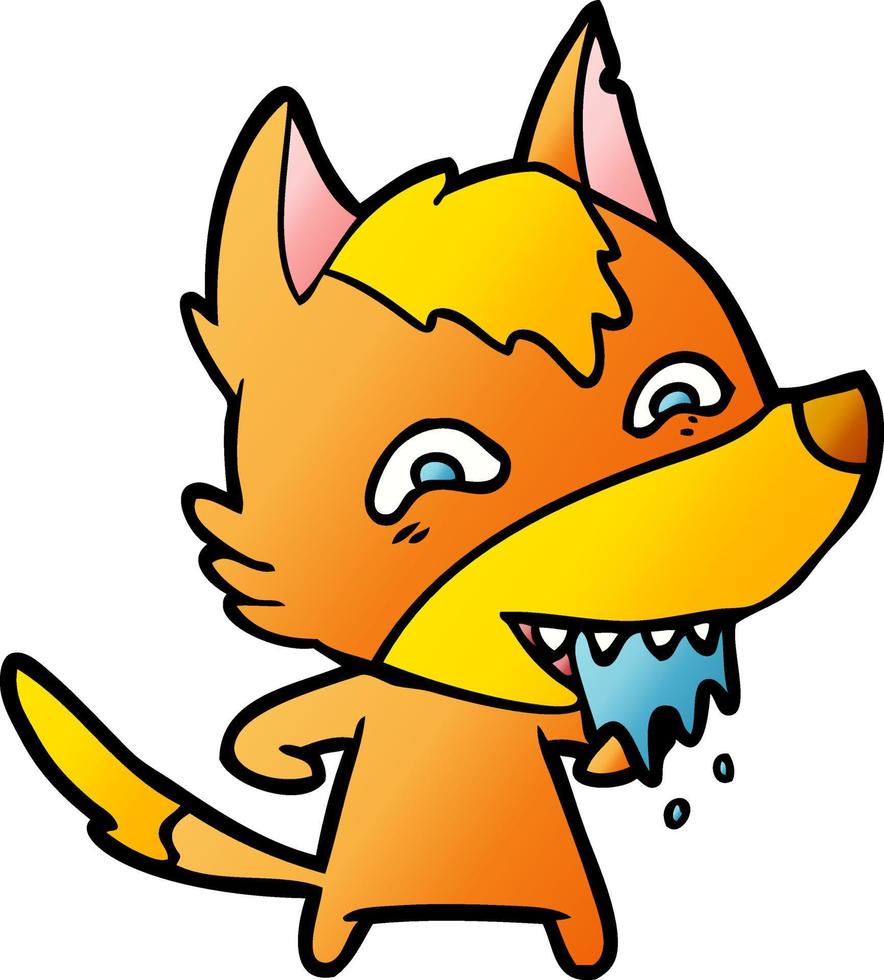 fox cartoon character vector