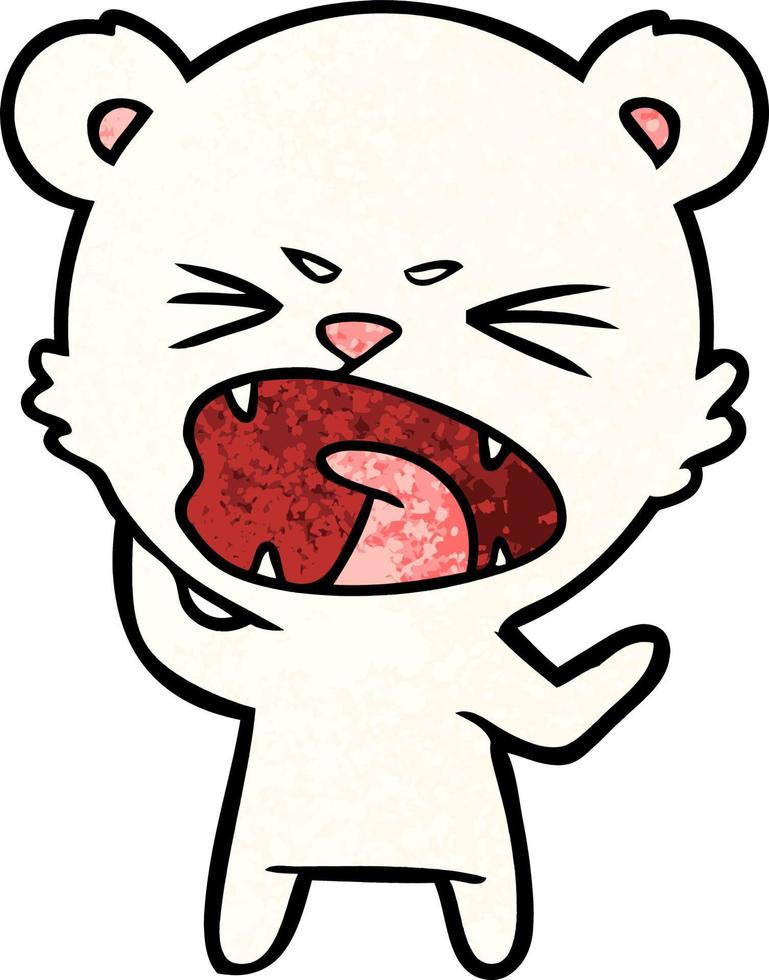 angry polar bear cartoon vector