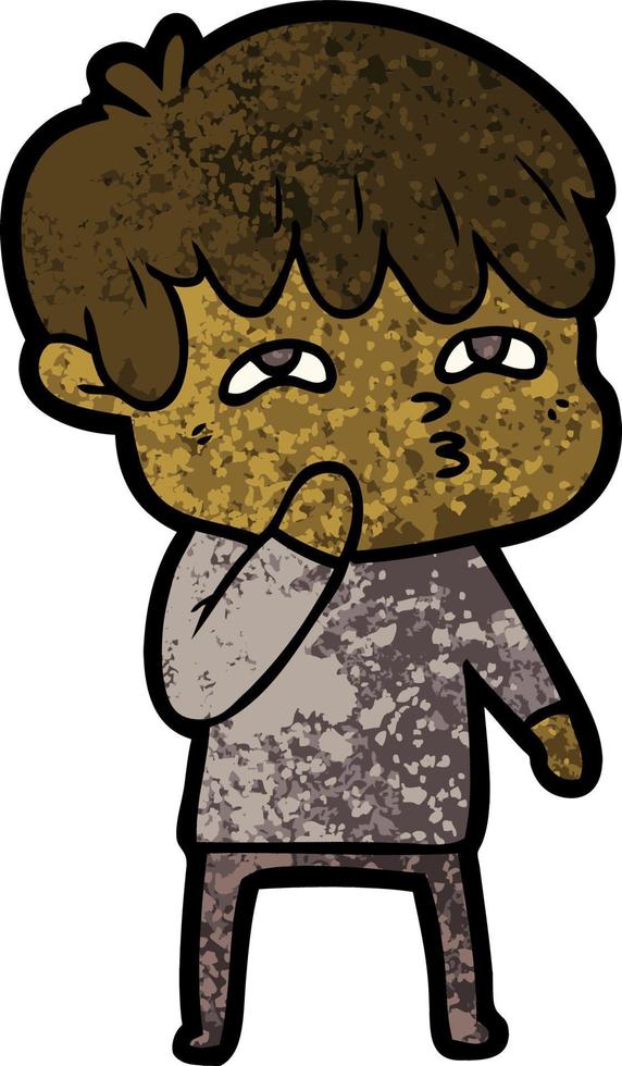 cartoon curious man vector