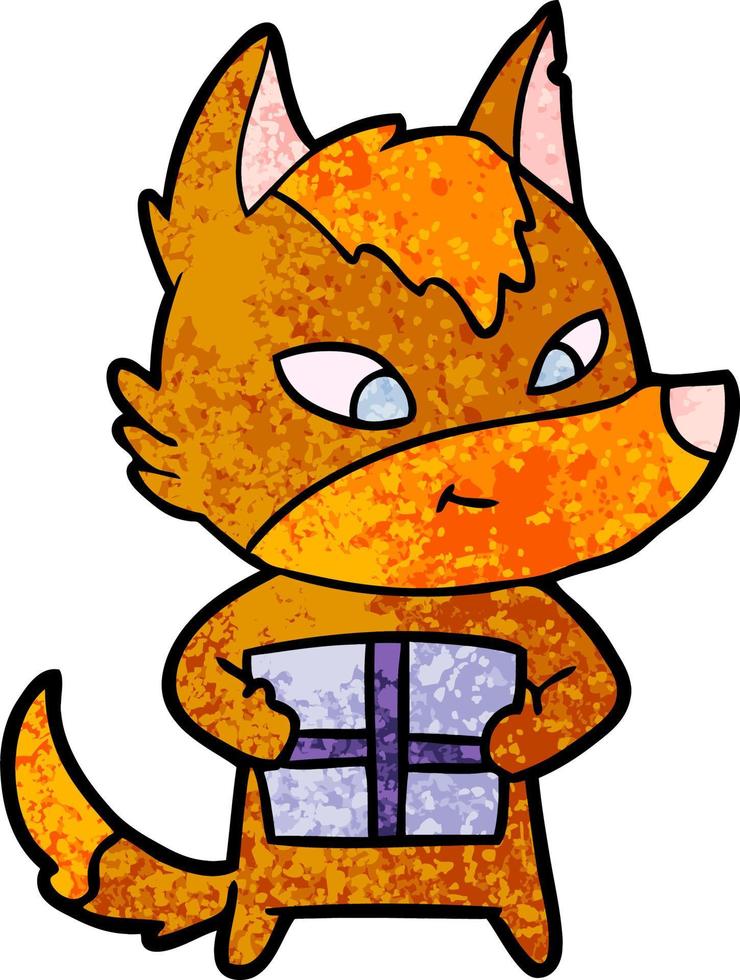 fox cartoon character vector