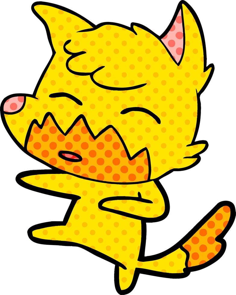 fox cartoon character vector