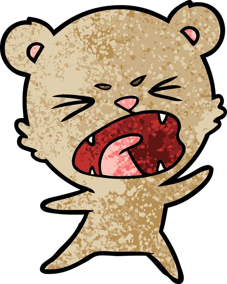 angry cartoon bear vector