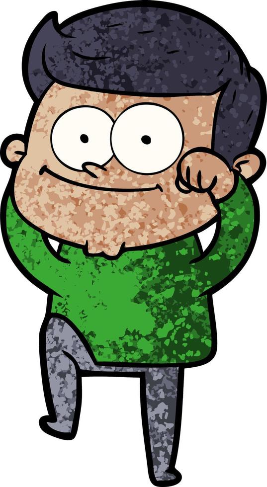 cartoon happy man vector