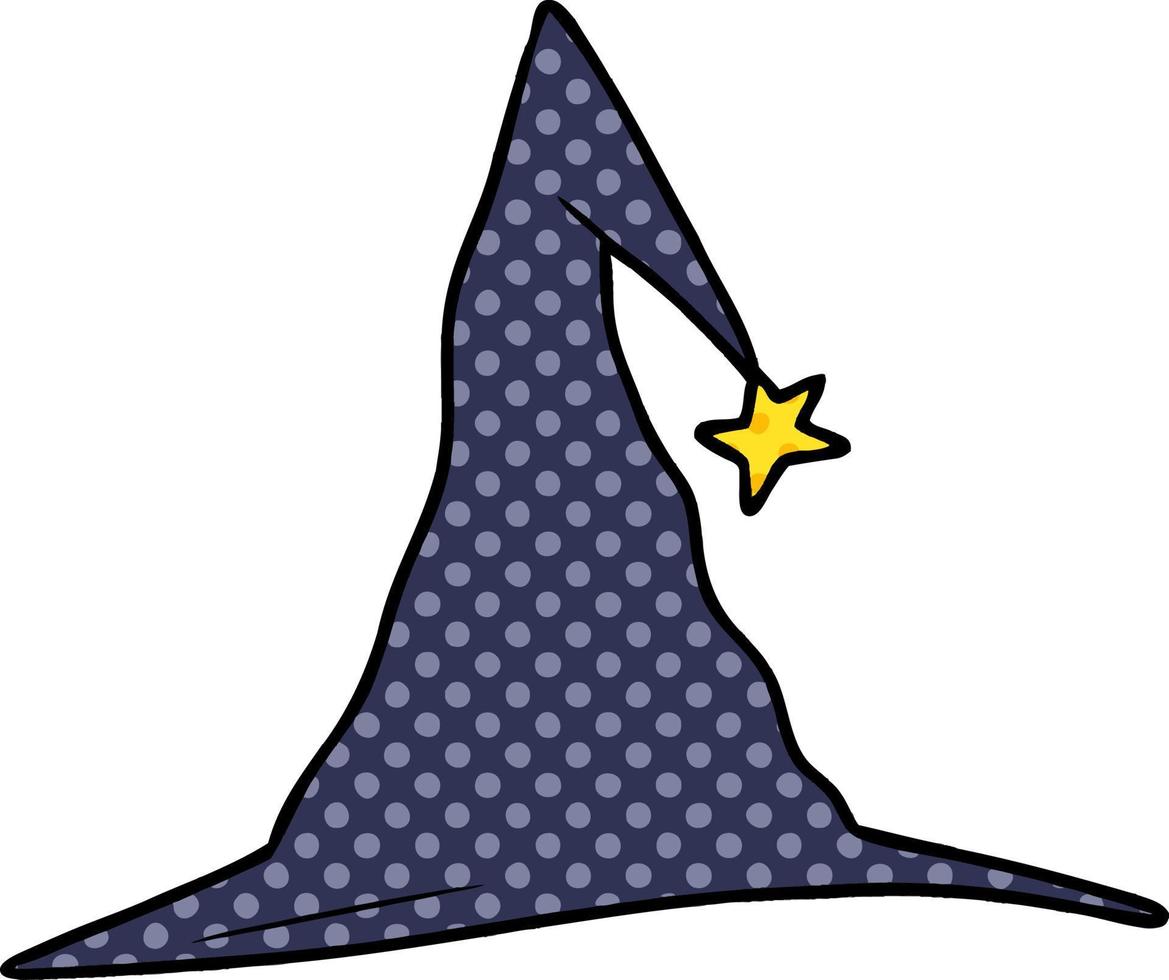 cartoon witch hat vector