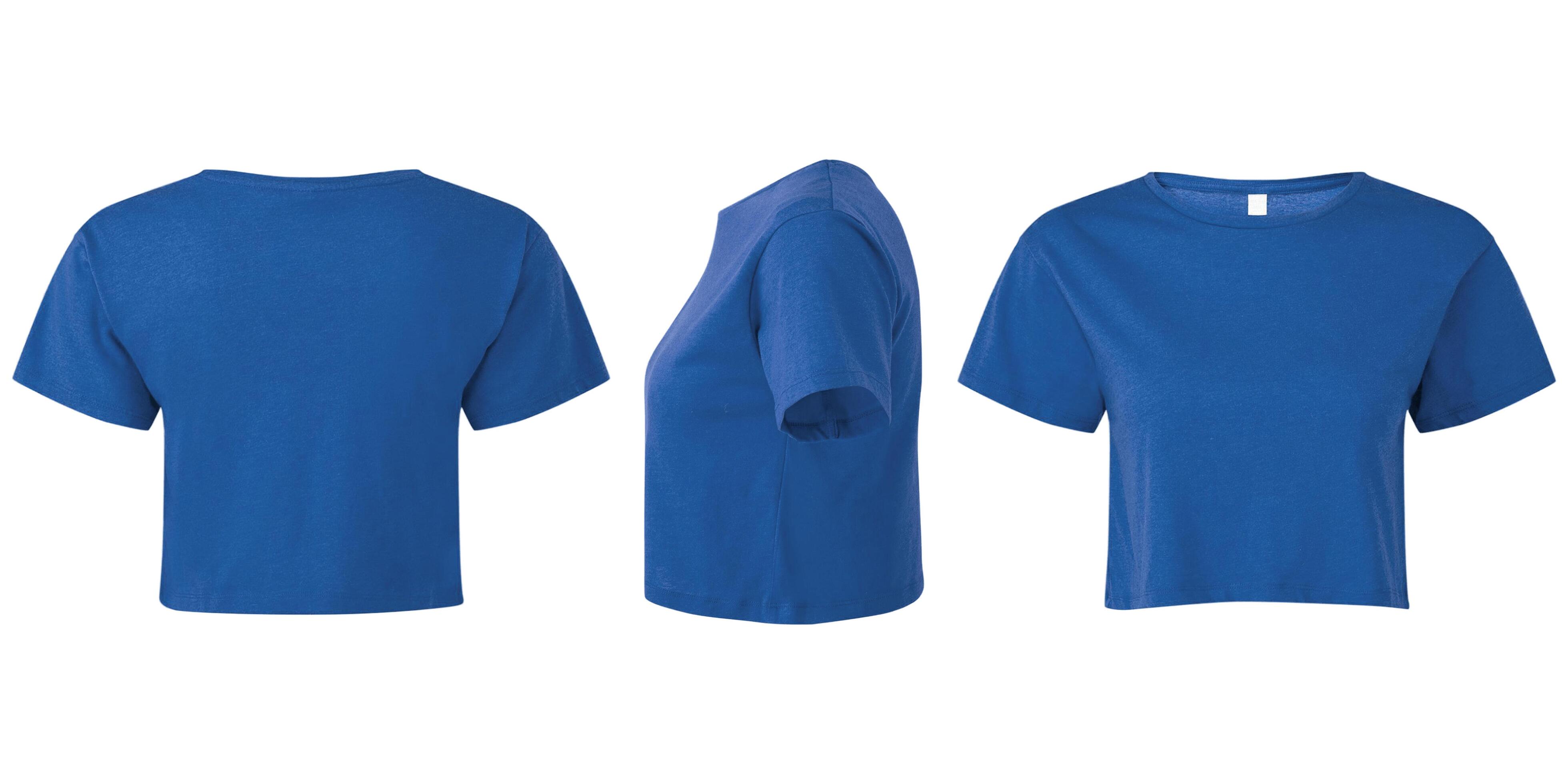 kaos cotton combed warna biru