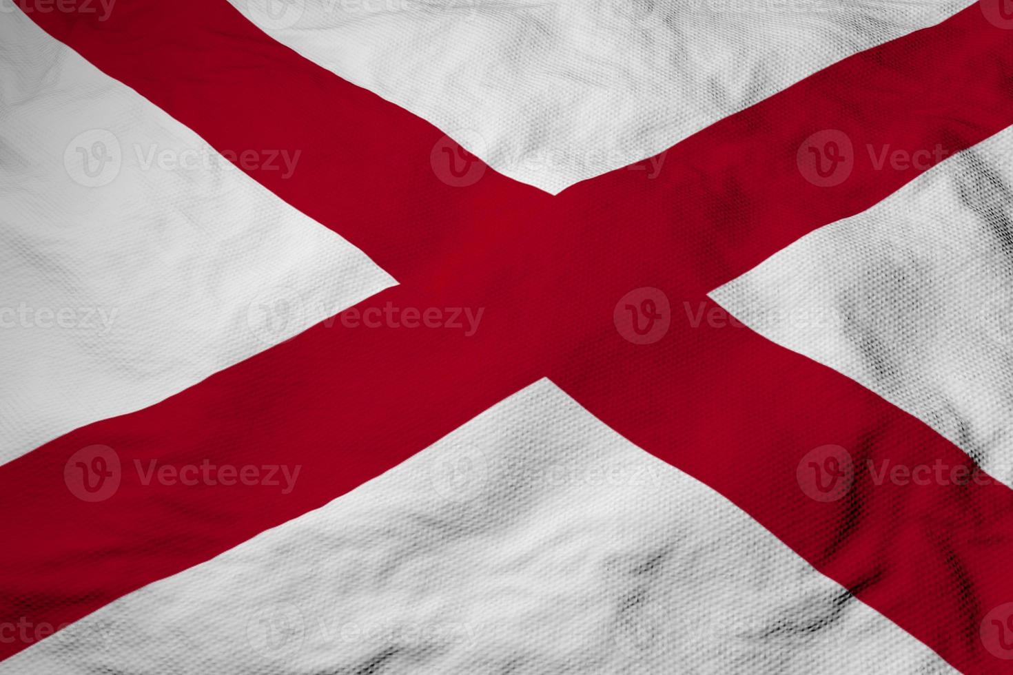 Waving flag of Alabama in 3D rendering photo