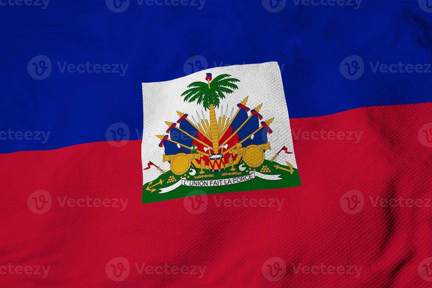 Flag of Haiti in 3D rendering photo