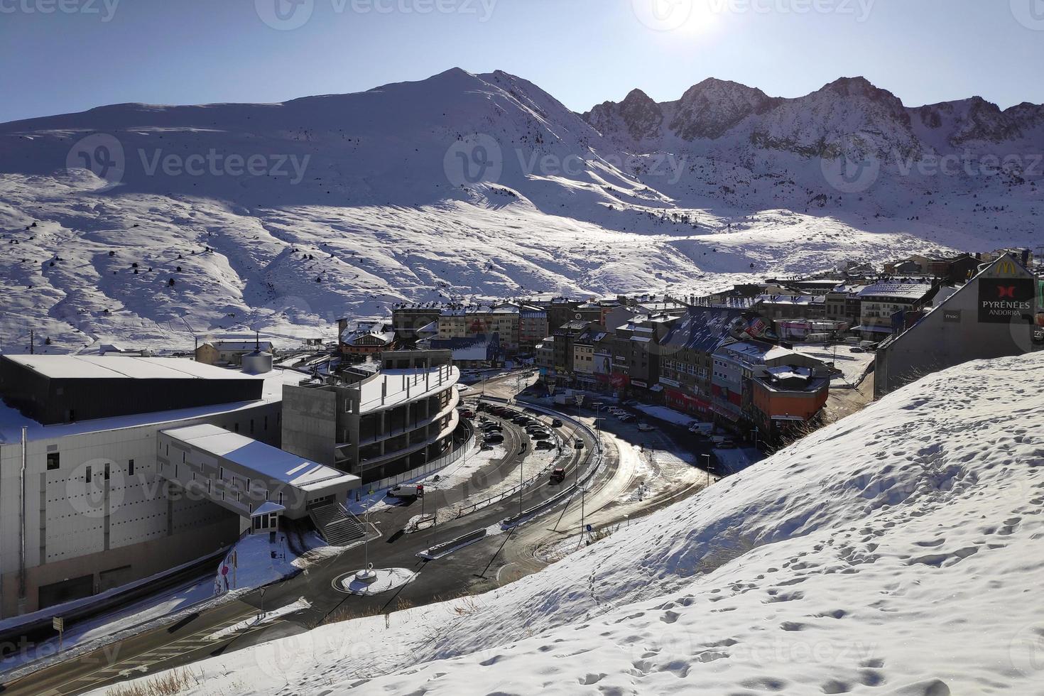 Cityscape of Pas de la Casa in Andorra photo