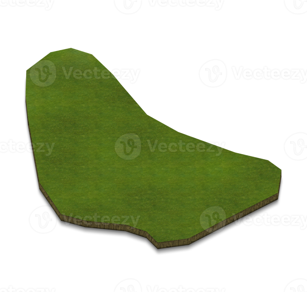 3D map illustration of Barbados png