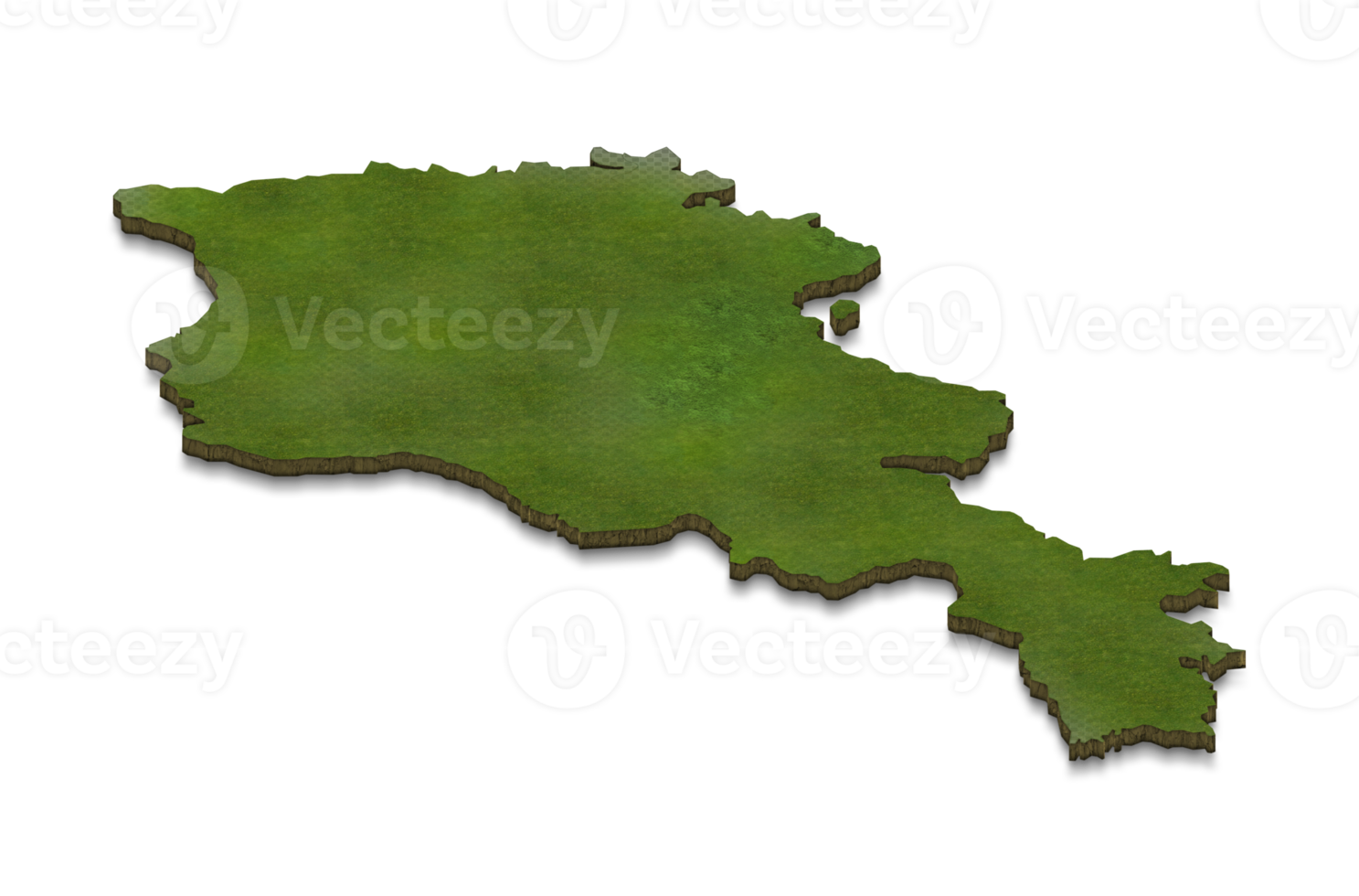 3D map illustration of Armenia png