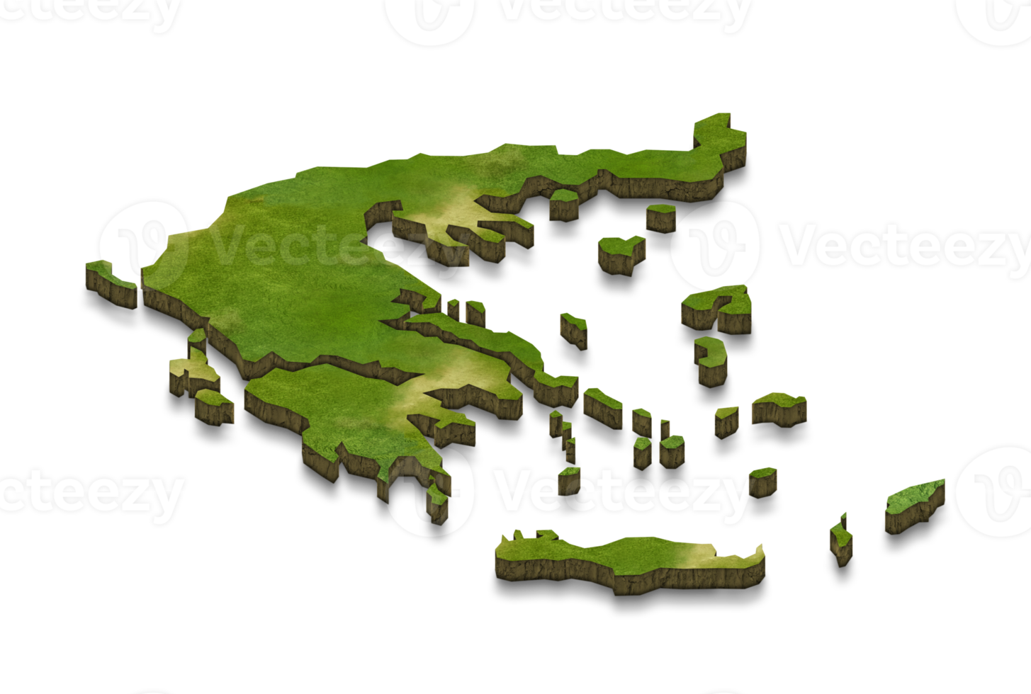 3D map illustration of greenland png