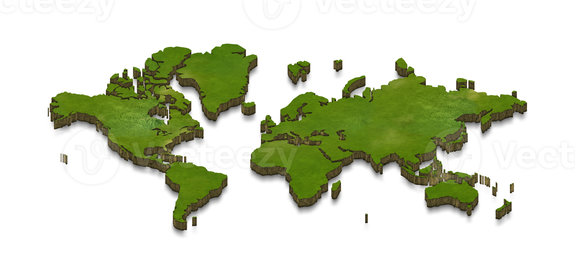 illustration de carte 3d du monde png