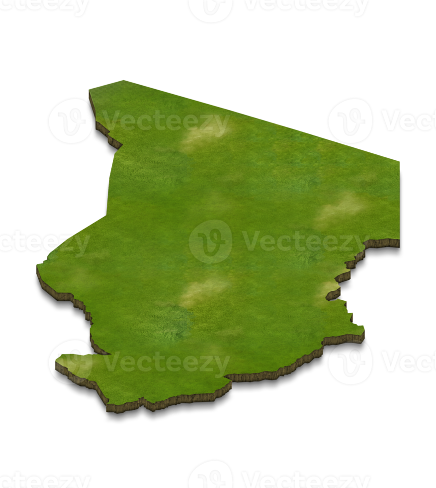 3d carte illustration du tchad png