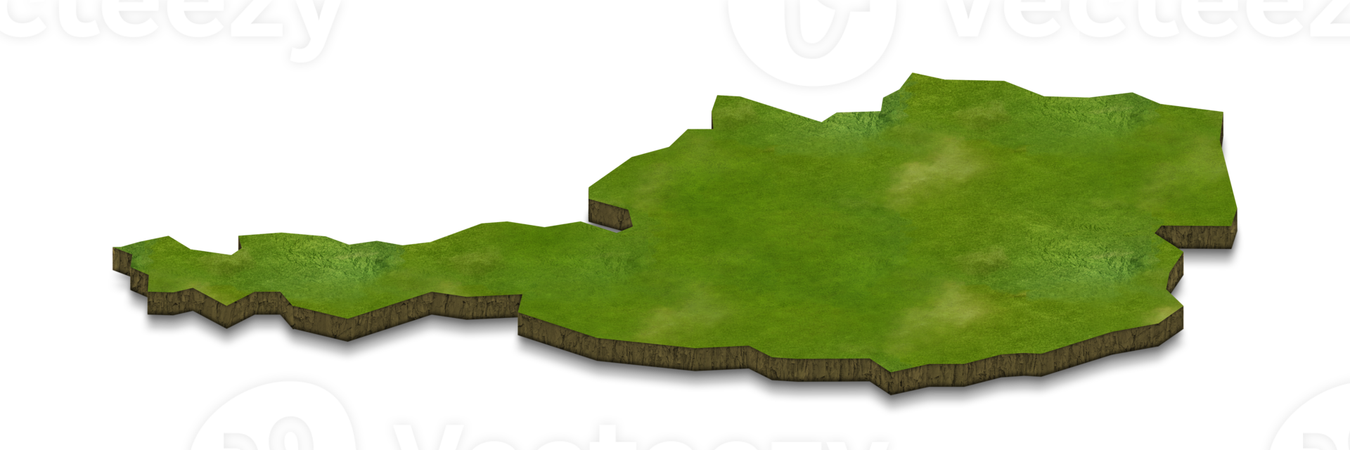 ilustração do mapa 3D da Áustria png