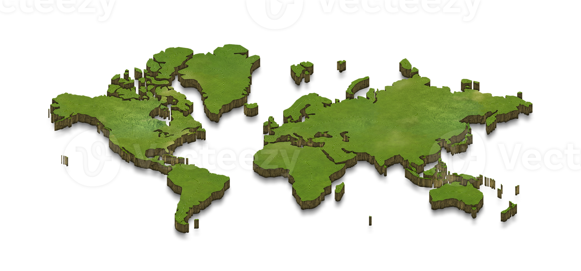 3D map illustration of the world png