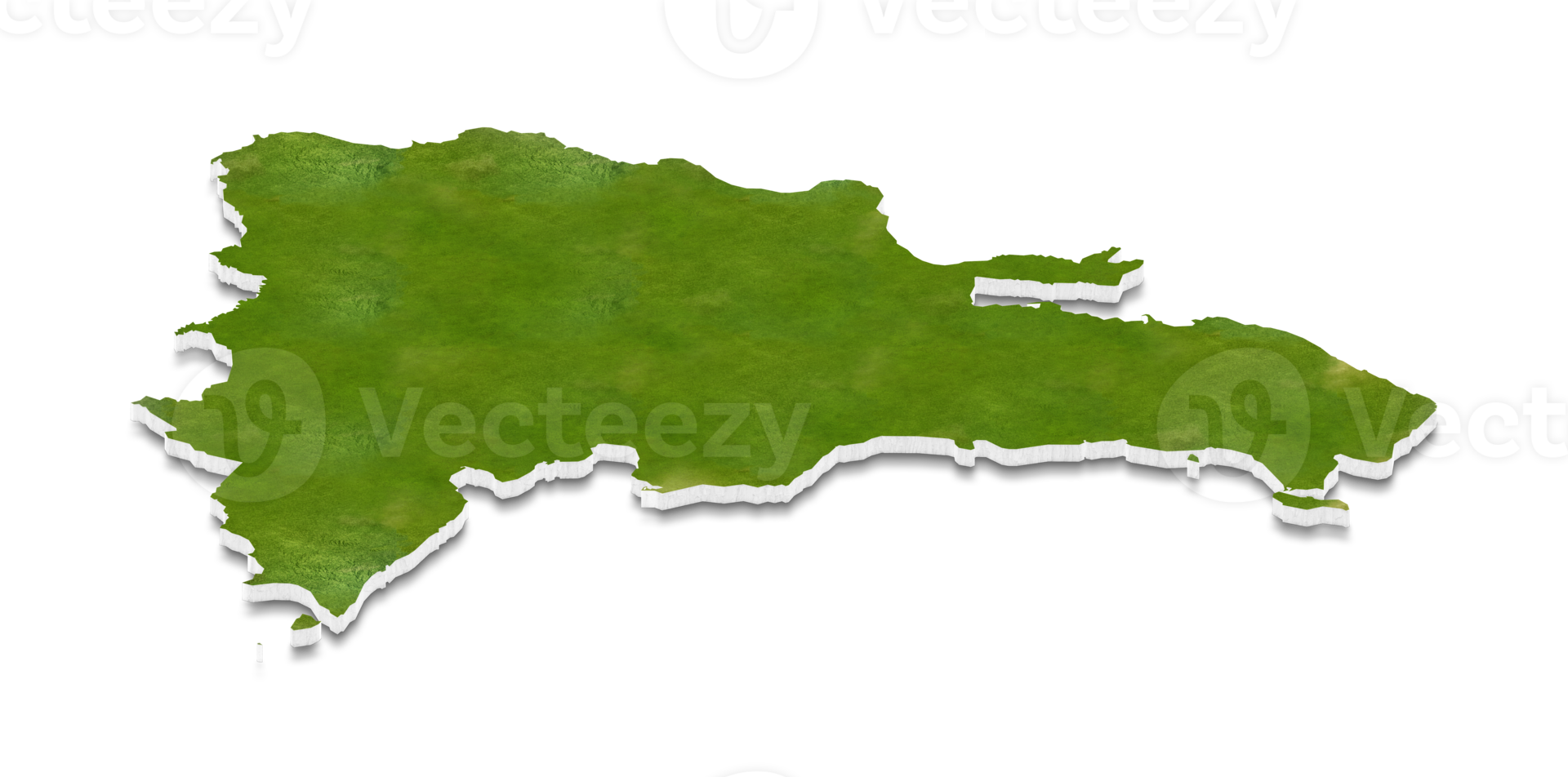 3D map illustration of Dominican Republic png