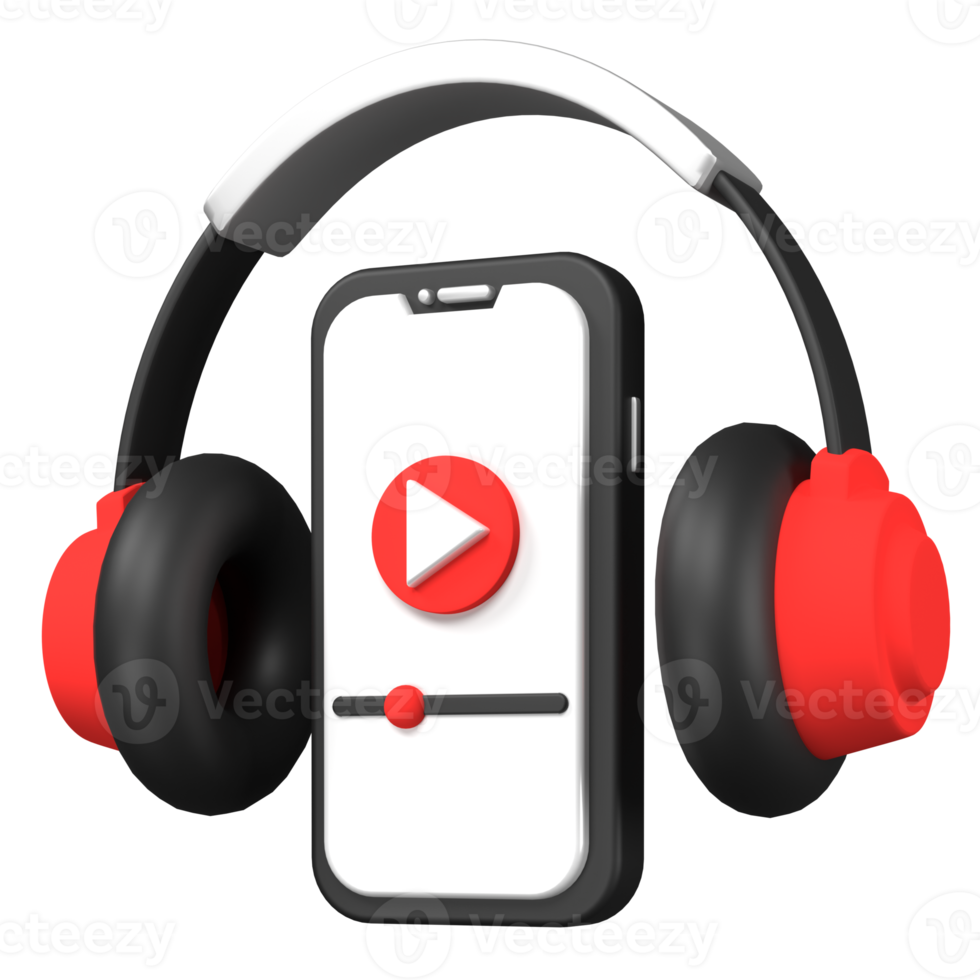 3D Podcast Mobile Application, Broadcasting Concept. png
