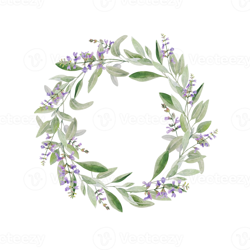 Watercolor roses wreath png