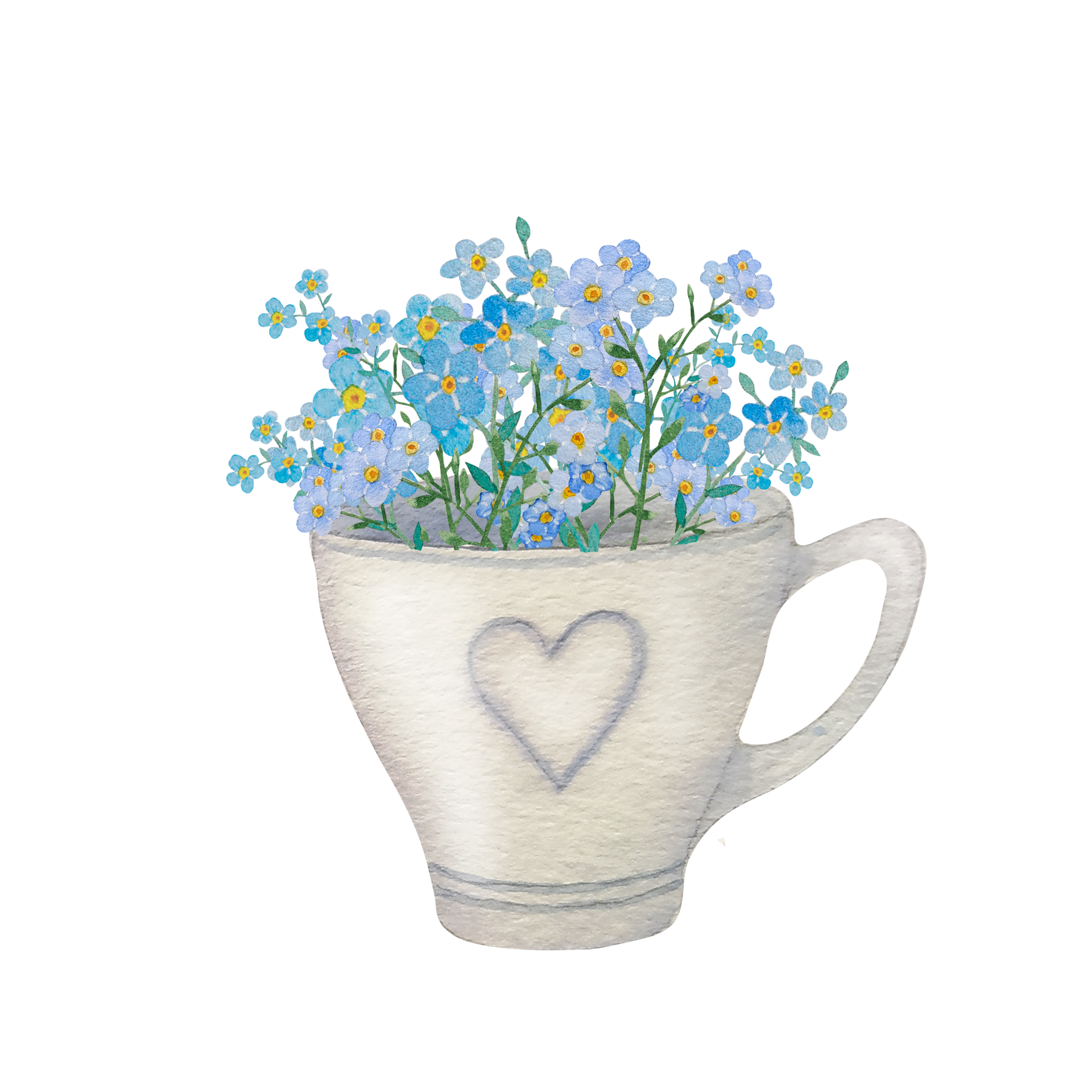 watercolor-spring-flowers-in-the-pots-12375333-png