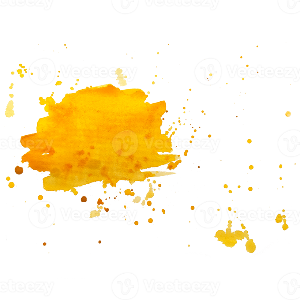 watercolor splash and splattered illustration isolated for colored design png