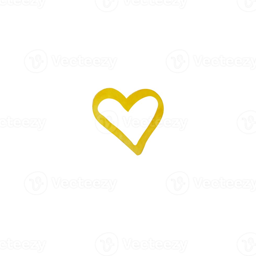 Watercolor blue yellow heart 12375370 PNG