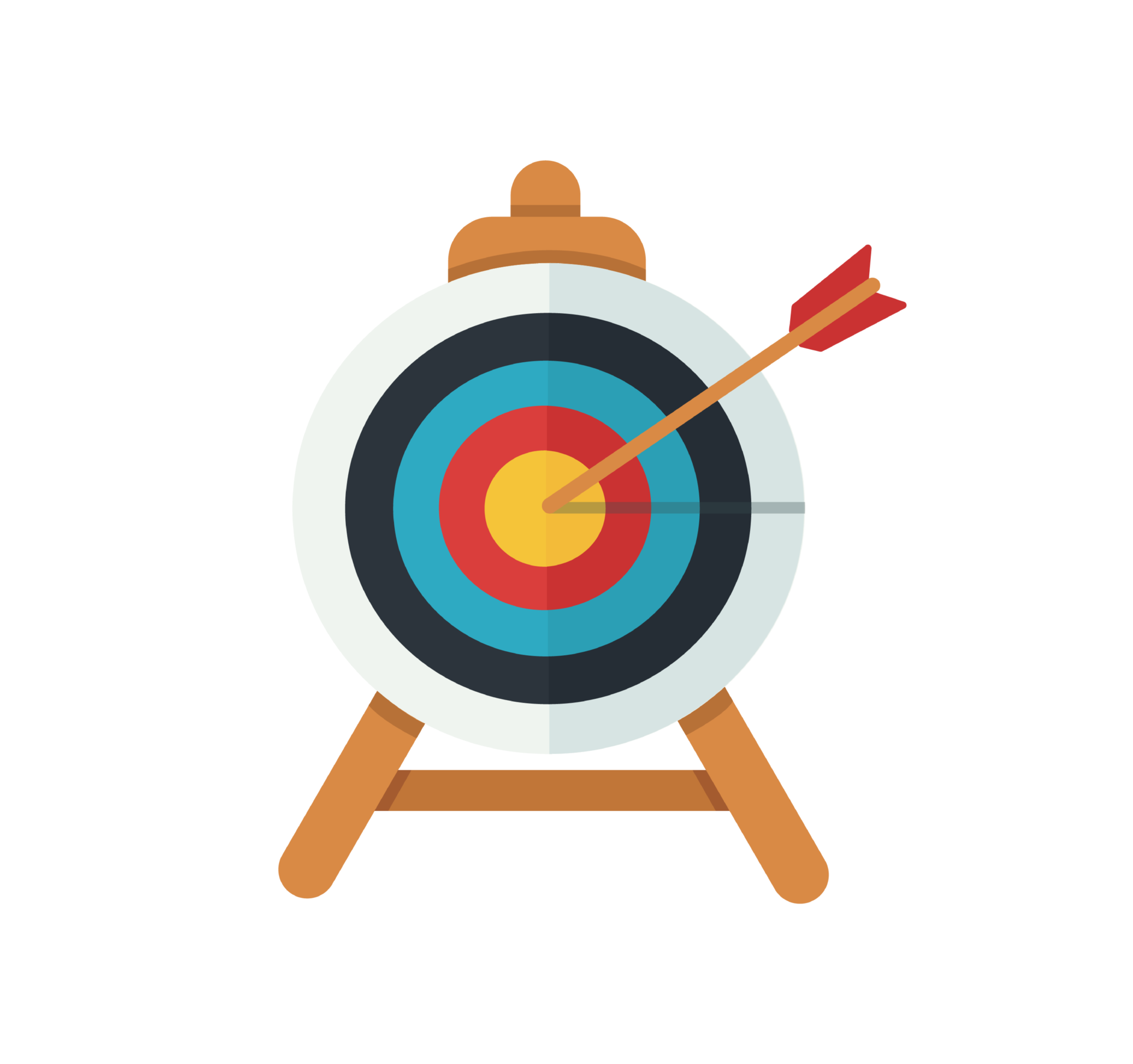 Archery target. Goal achieve concept 12375442 PNG